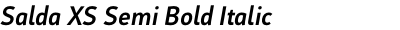 Salda XS Semi Bold Italic